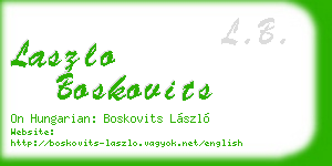 laszlo boskovits business card